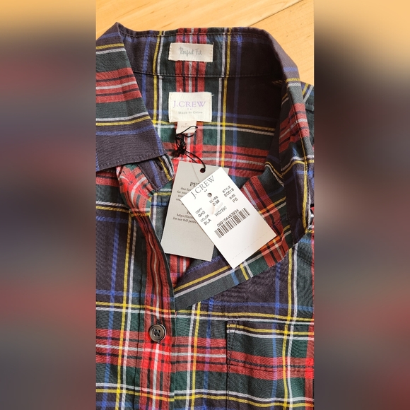 J.Crew Women's modern tartan button down shirt in Small petite - Picture 7 of 8
